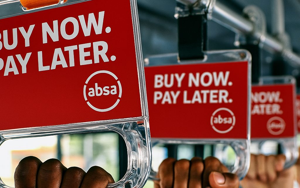 ABSA interior passenger advertising