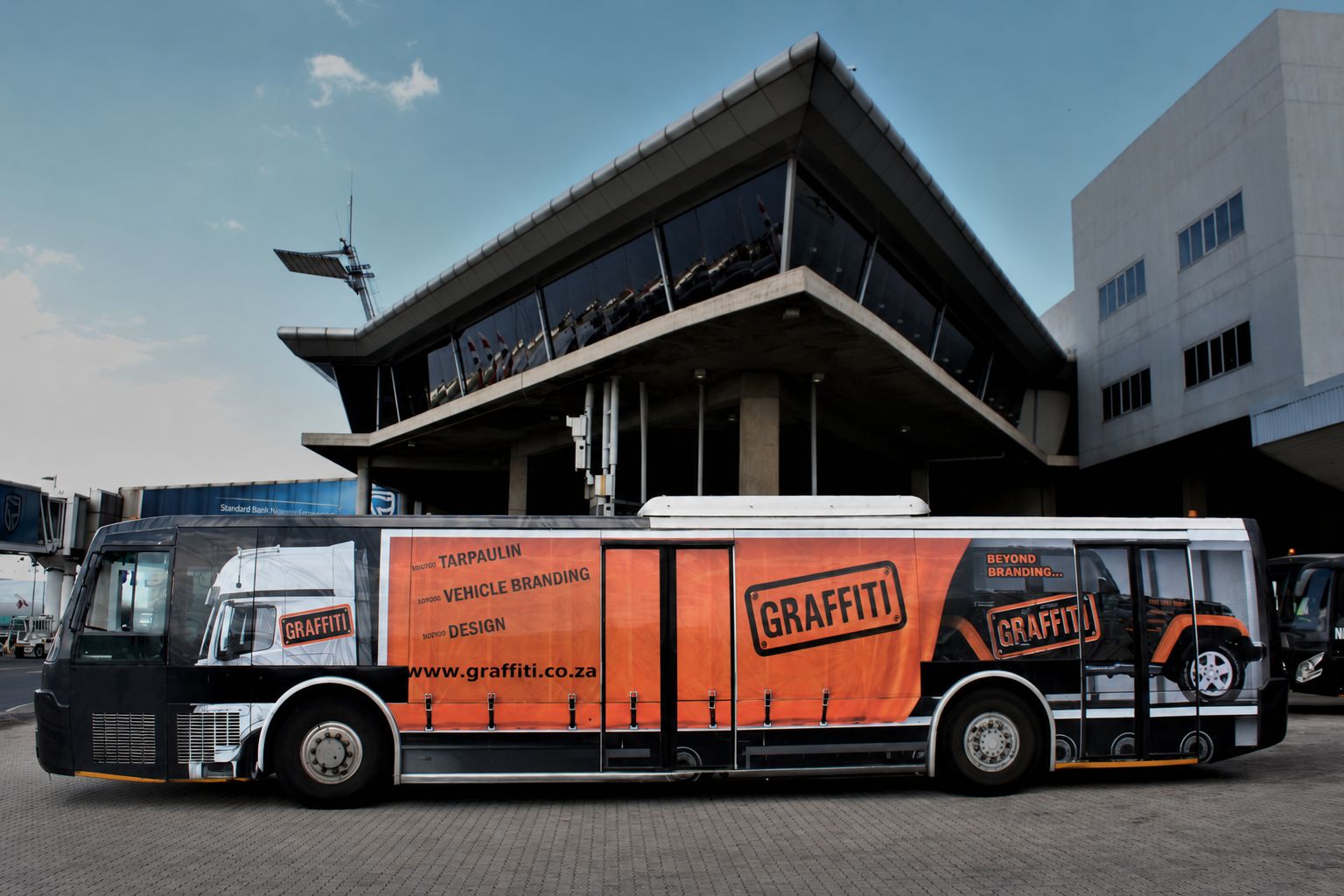 Graffiti exterior advertising campaign