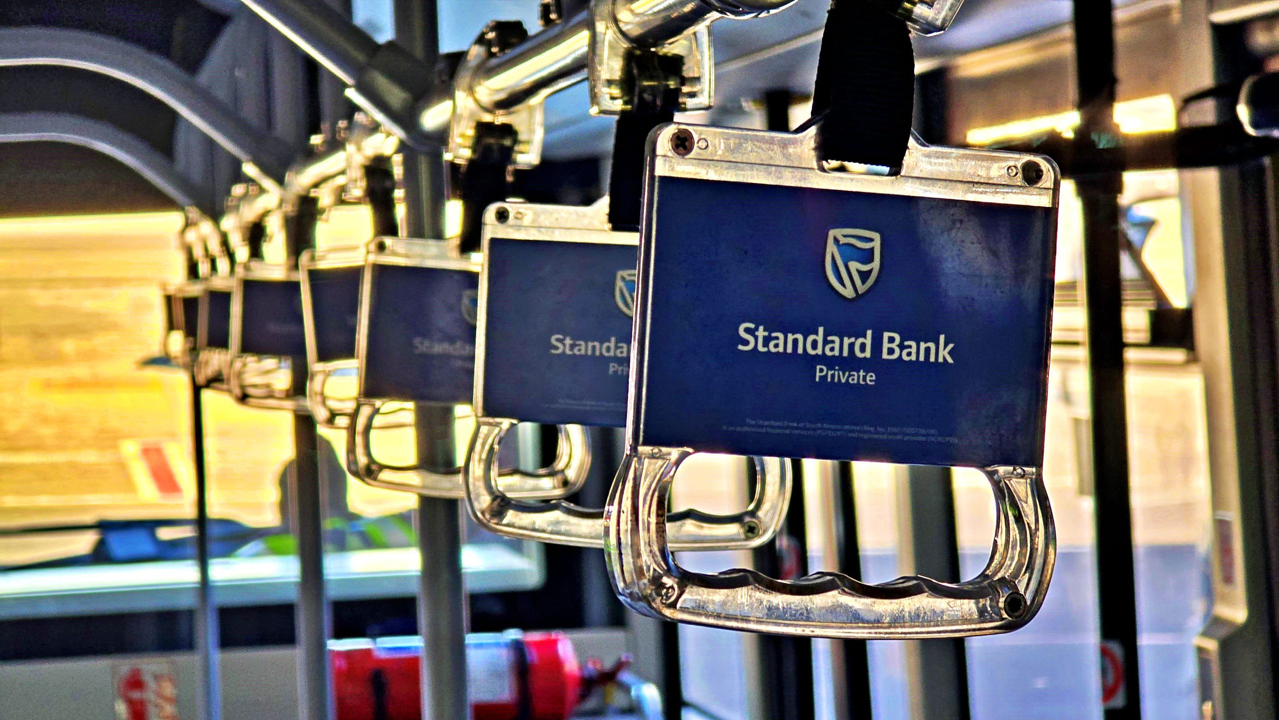 Standard Bank interior passenger advertising